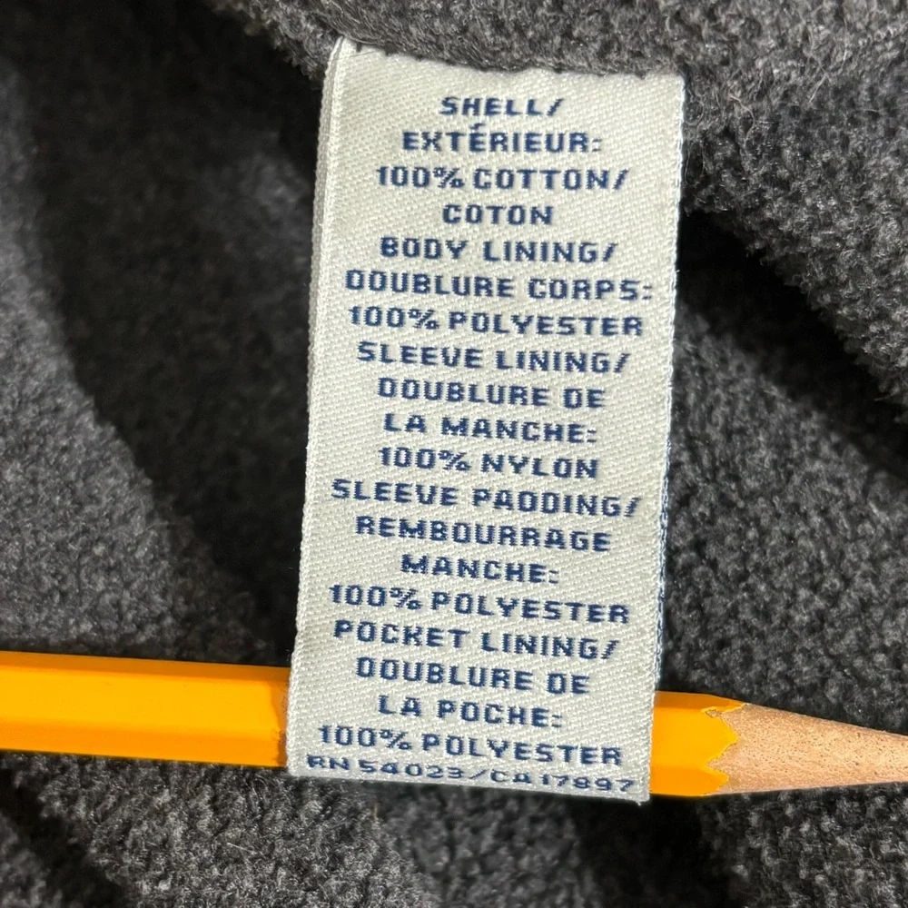 Vintage Y2K Old Navy Tan Canvas Chore Barn Jacket Mens L Fleece Lined Utility‎